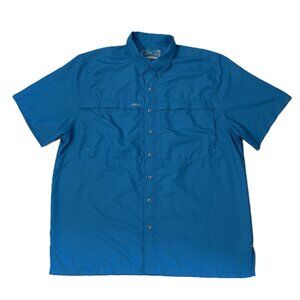 GameGuard Shirt Men 2XL Turquoise Vented Short Sleeve Performance Fishing 1023